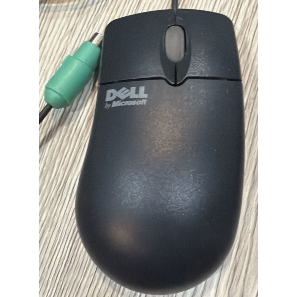 Vtg Dell Microsoft IntelliMouse Wired PS/2 Computer Mouse ITE 78CJ Roller Ball